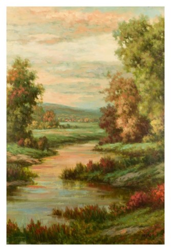 Lac d'Avignon - Pierre Auguste Renoir Painting